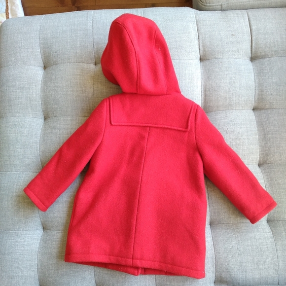 Baby gap girl red toggle wool zip coat - Picture 3 of 4